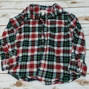 Cat & Jack Plaid Flannel Shirt XS (4-5)
